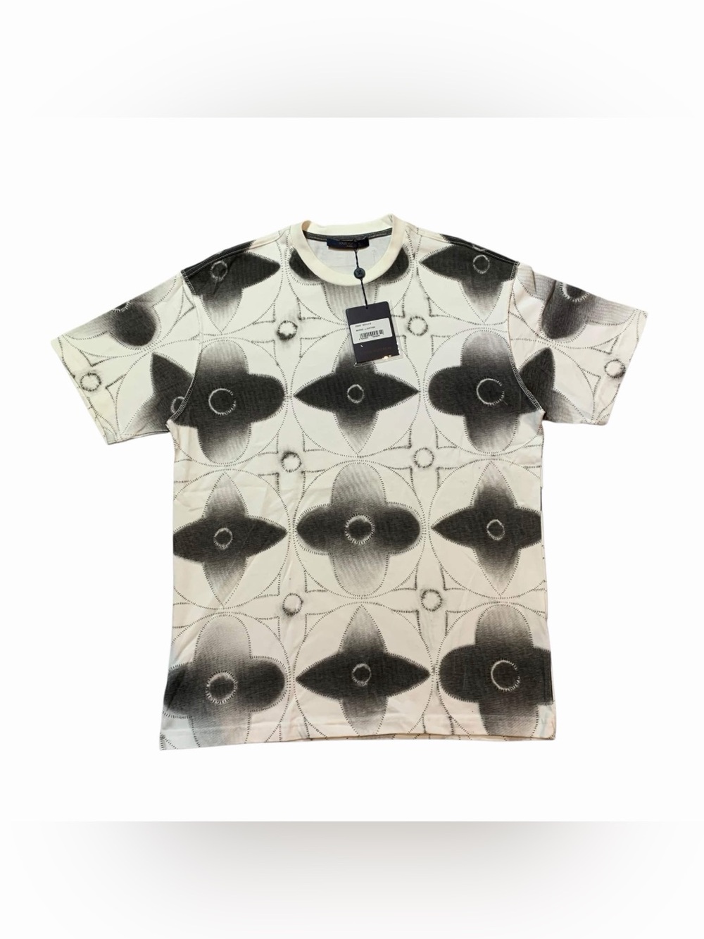 Louis Vuitton Ecru/Black Printed Tie-Dye Monogram Shirt